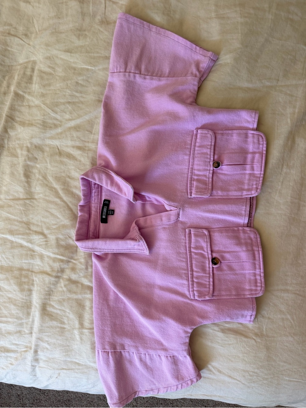 Missguided Pastel Lilac Button-Up Shirt